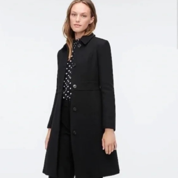 J Crew Classic Lady Day Coat, Italian double-cloth wool with Thinsulate: Size 16 - Picture 1 of 5